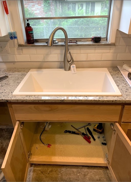Professional sink installation and repair work